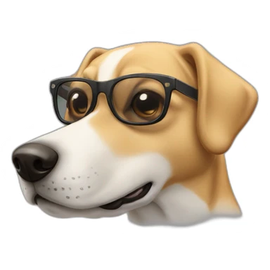 Perro con gafas sacando la lengua sticker