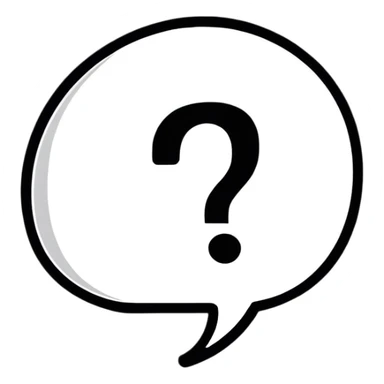 question mark in a speech bubble sticker