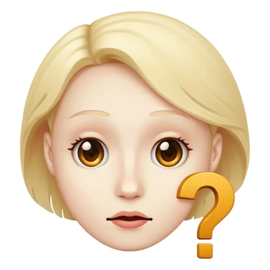 Face with question mark sticker