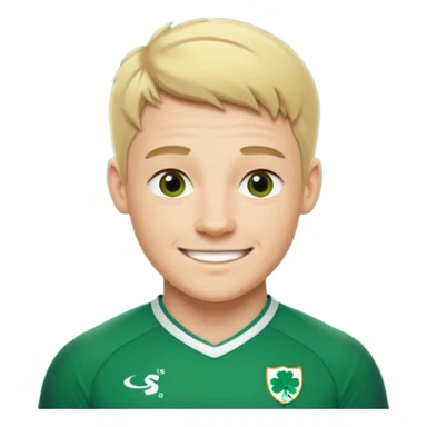 irish rugby player with very short blond hair sticker