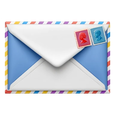 stack of stamped envelopes sticker