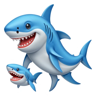 Tiburón con zapatos azules sticker