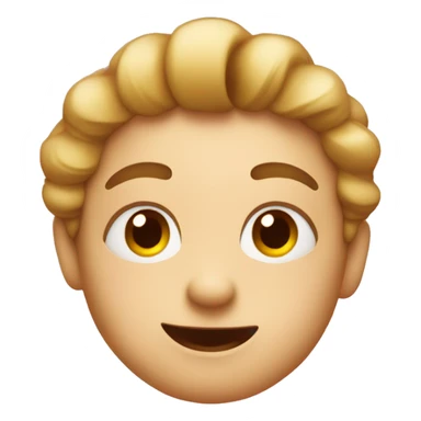 Regular emoji with a cute face with red hearts around it sticker