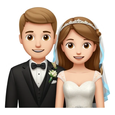 confused newlywed couple sticker