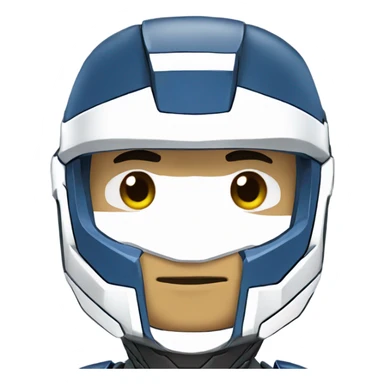 Halo Spartan anime blue armor sticker