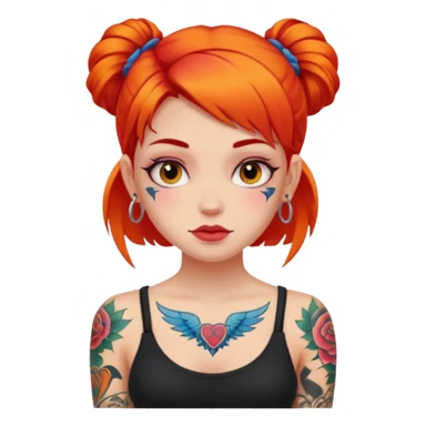 GIRL WITH A LOT OF TATTOOS sticker