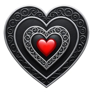 goth themed heart with a dark tarot card sticker