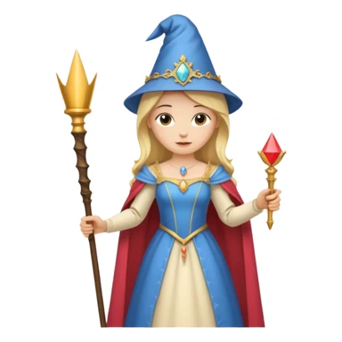 Medieval princess with cone hat sticker
