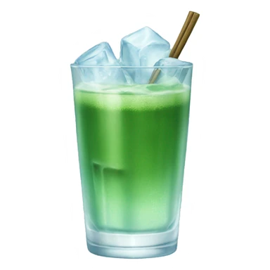 glass of ice matcha  sticker