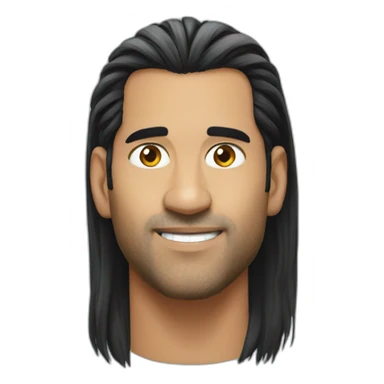 Ms dhoni long hair sticker