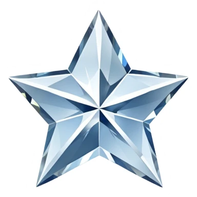 five-pointed star-shaped diamond sticker