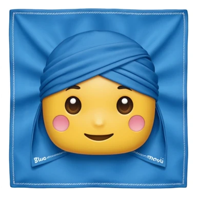 Blue moji bandana sticker
