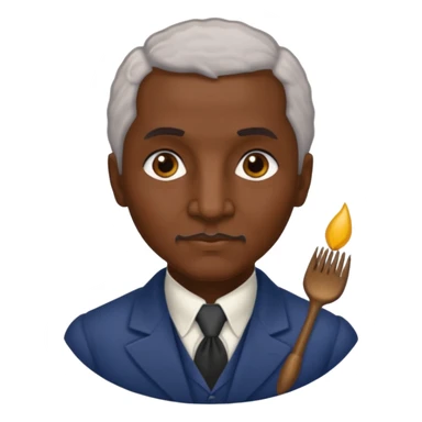 George Washington Carver with dark brown hair sticker