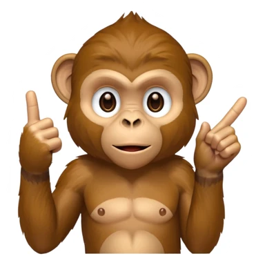Monkey showing middle finger sticker