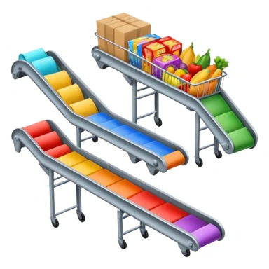 CONVEYER BELT TILL SHOPPING sticker