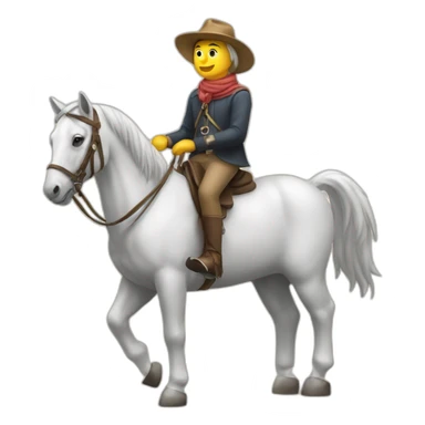 Chat sur un cheval sticker