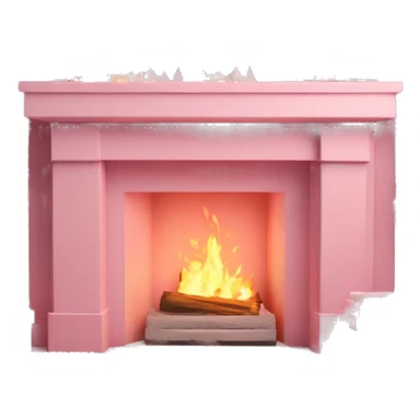 Pastell pink asthetic clean Christmas fireplace  sticker