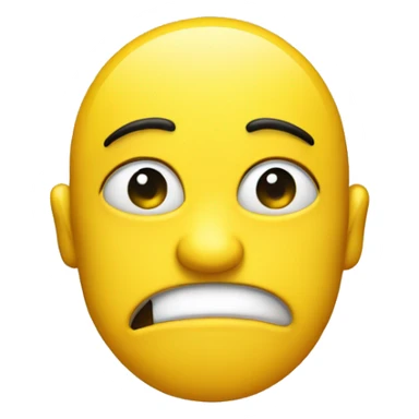 yellow smiley, Side eye with neutral straight horizontal mou sticker