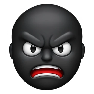 Create an emoji that is so angry that his face doesn’t show up it’s only black ￼ sticker
