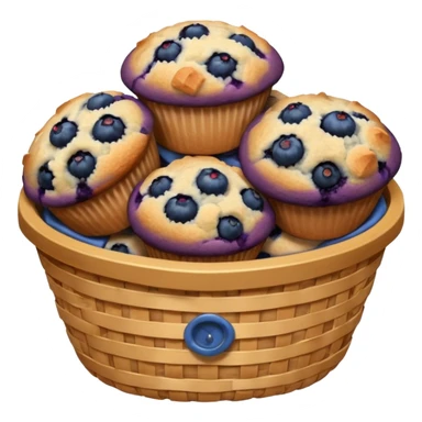 Basket of blueberry muffins sticker