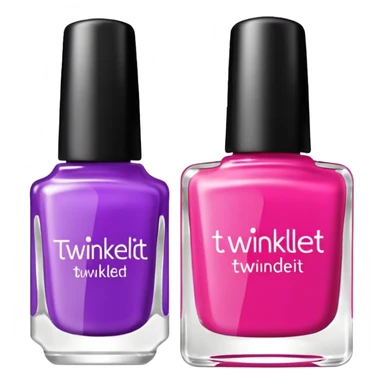 "TwinkledT" name stamping nail polish bottle sticker