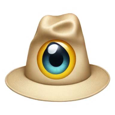 Eye roll with hat sticker