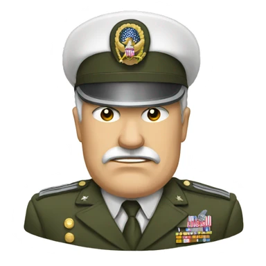 white general of army usa angry sticker