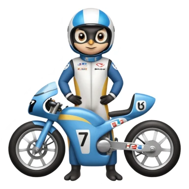 penguen yarışçı sticker