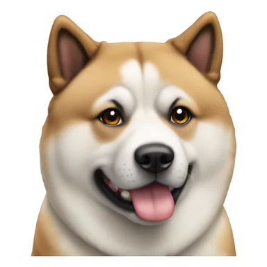 perro akita atigrado sticker