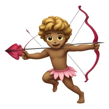 Cupid firing his heart bow sticker