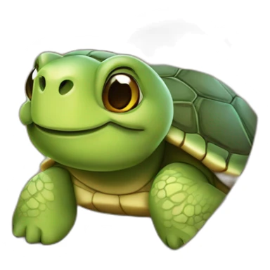 Tortue sur un coeur sticker