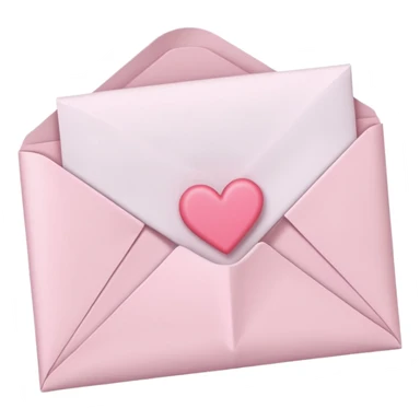 light pink love letter sticker