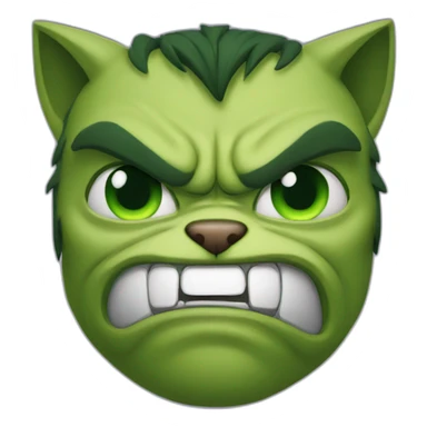 Cat hulk face sticker