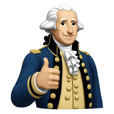 George Washington thumbs up sticker