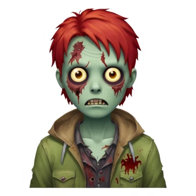 Zombie ponda red hair  sticker