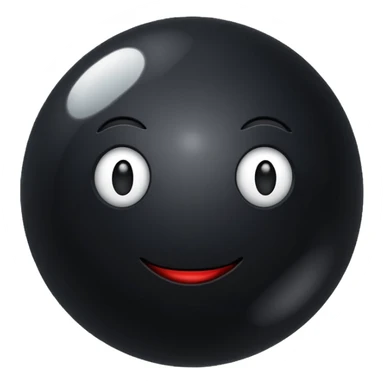 Black ball with text Control panicov sticker