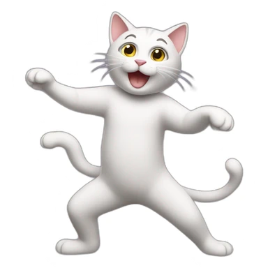 a dancing cat sticker