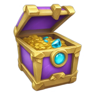 Pokemon Game LootCase Purple Chaotic Color Rich Treasure Legendary Epic Items sticker