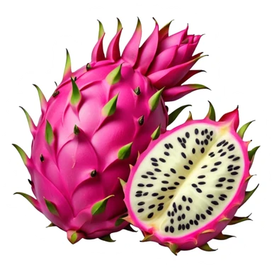 Dragon fruit emoji not spiny outside of dragonfruit no seeds no faves sticker