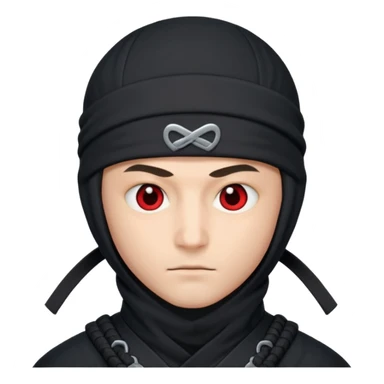 Ninja ojos de corazónes hombre sticker