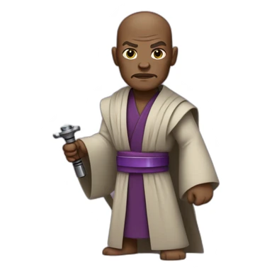 Mace windu with purple lightsaber sticker