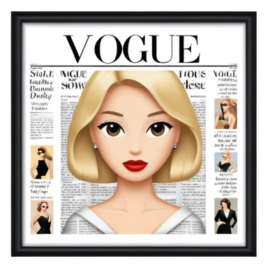 vogue newspaper sticker
