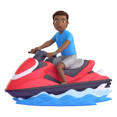 black man on a jet ski sticker