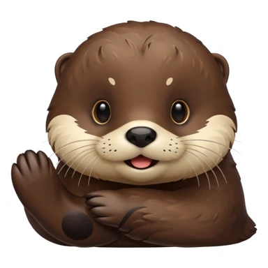 awake sea otter sticker