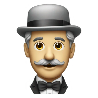 a withe man withe the moustache of Charlie Chaplin sticker