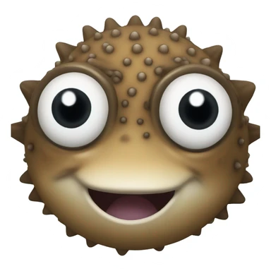 Brown blowfish  sticker