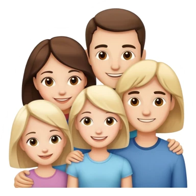 Hugging my family of five, mom, dad, two sisters and a brother  sticker