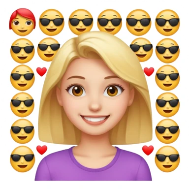 Cool girl emojies sticker
