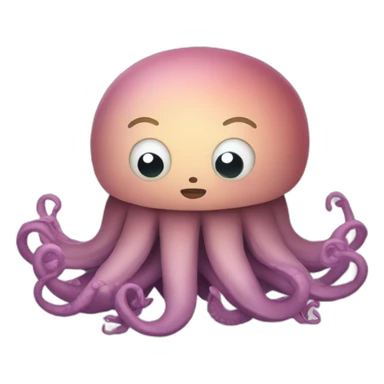 Cute kraken cute face eyes closed making yoga sticker