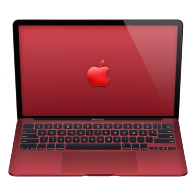 dark red coloured macbook sticker